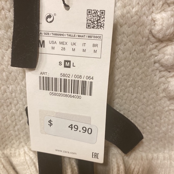 NWT Zara sweater - Picture 3 of 4